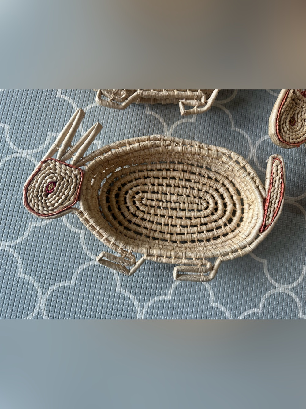 Vintage Armadillo, Handwoven basket for storage or wall art! X 3 - Picture 2 of 2